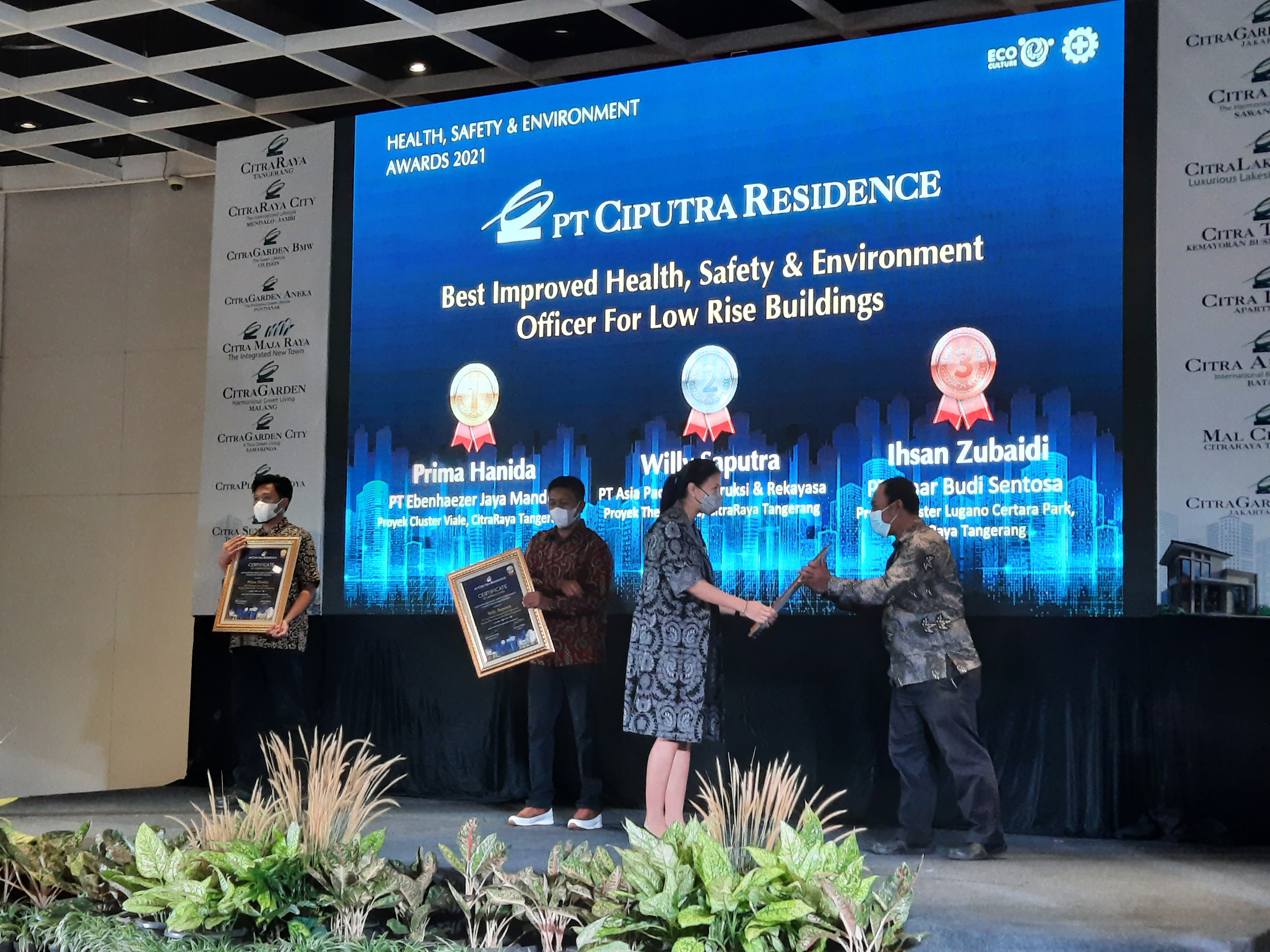 Ciputra Residence Apresiasi Puluhan Kontraktor di HSE Award 2021