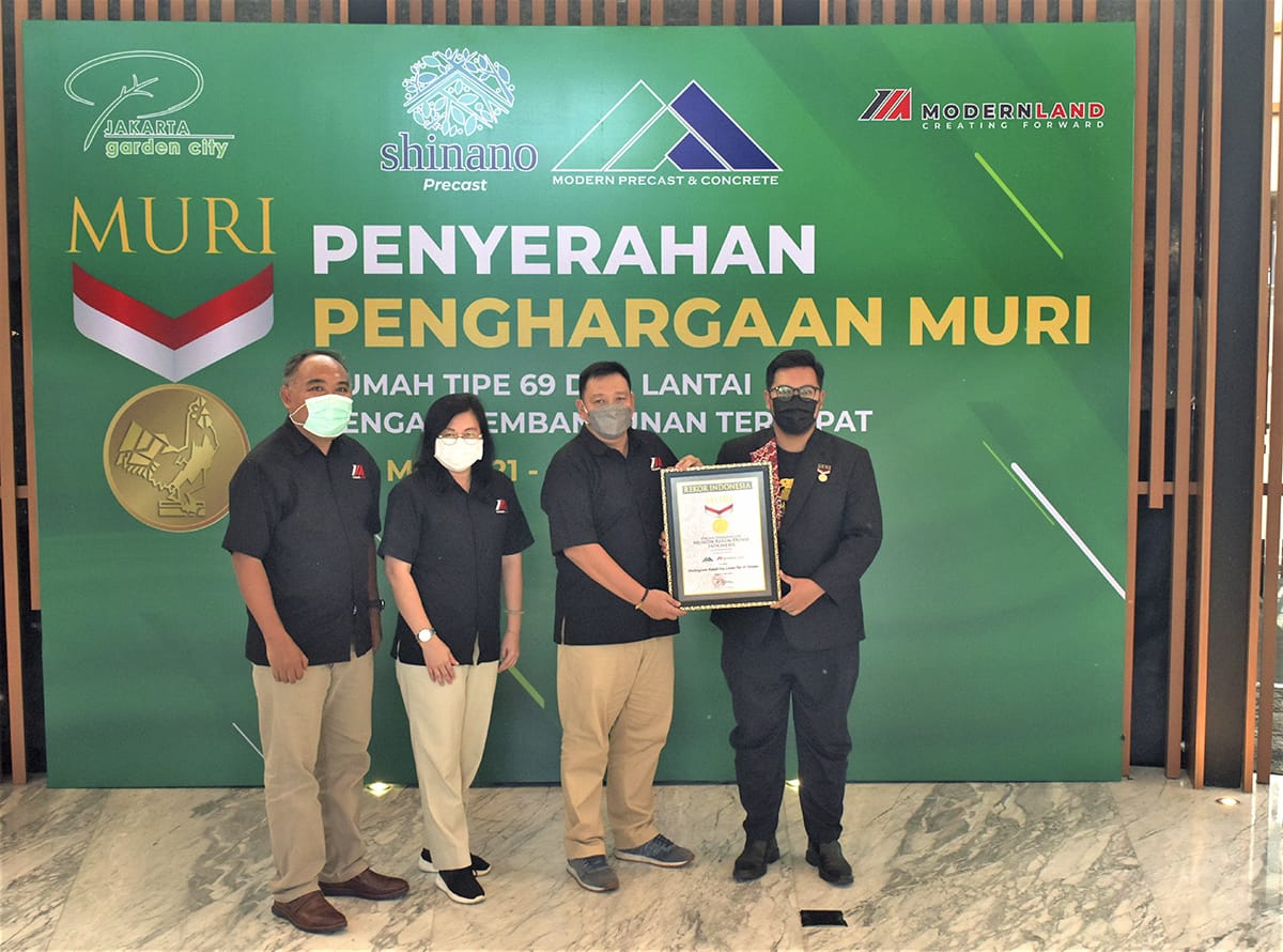Bangun Rumah 2 Lantai Dalam 75 Hari, New Shinano Precast Cetak Rekor MURI