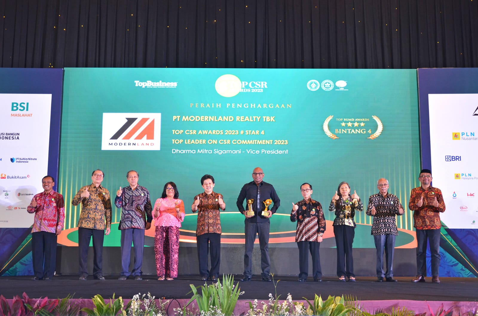 Konsisten Tingkatkan Program CSR, Modernland Realty Sabet TOP CSR Awards 2023